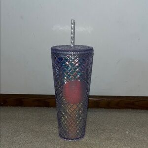 Never Been Used - Starbucks 24oz Purple Studded Tumbler with Straw